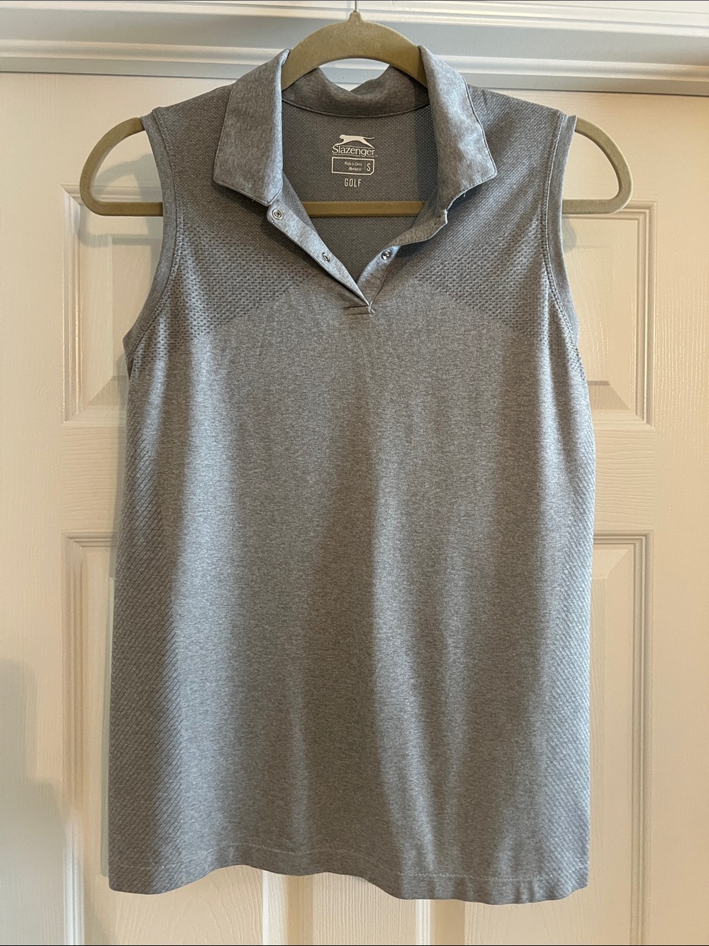 Slazenger Women's Sleeveless Polo Tank - Light Gray - Small